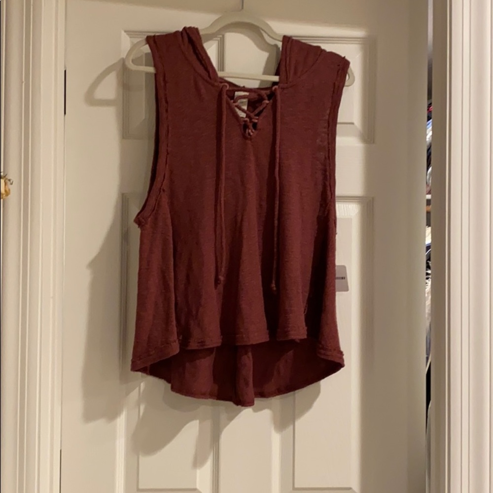 Free People Hooded Tank Top